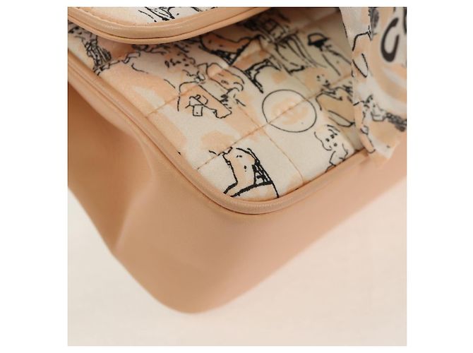 CHANEL Borsa a Spalla Choco Bar con Catena Setosa Rosa Oro CC Auth 144881SAV D'oro - vista 16