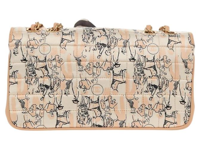 CHANEL Borsa a Spalla Choco Bar con Catena Setosa Rosa Oro CC Auth 144881SAV D'oro - vista 2