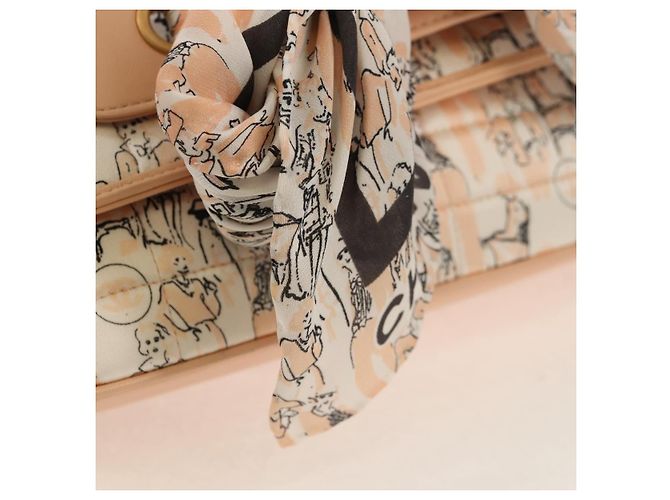 CHANEL Borsa a Spalla Choco Bar con Catena Setosa Rosa Oro CC Auth 144881SAV D'oro - vista 21