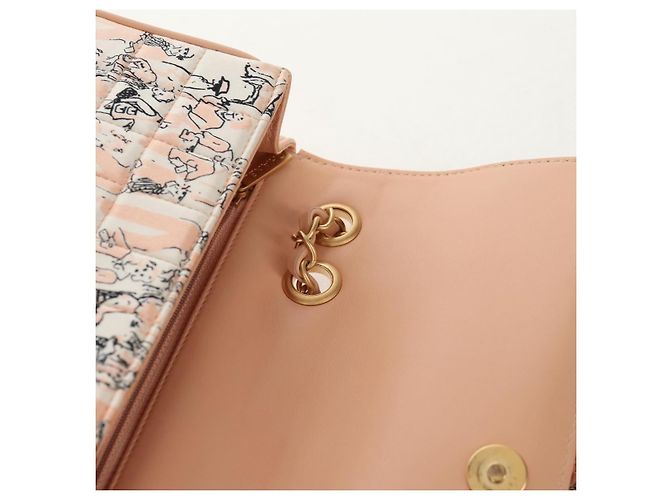 CHANEL Borsa a Spalla Choco Bar con Catena Setosa Rosa Oro CC Auth 144881SAV D'oro - vista 25