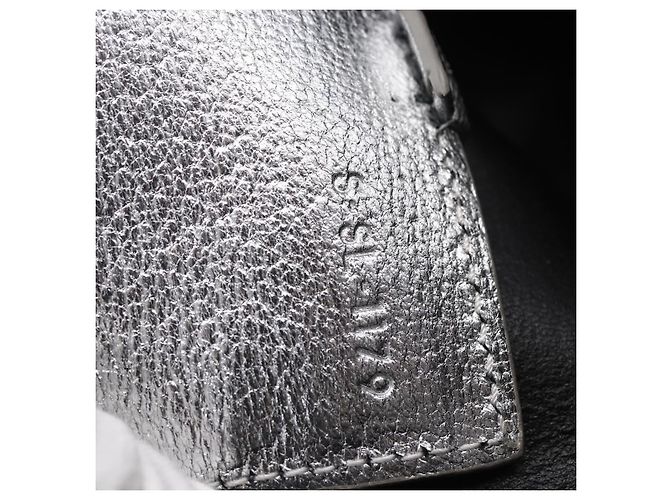 Céline CELINE Handtasche aus Leder 2-in-1 Weiß Silber Authentisch BA8030 - Ansicht 12