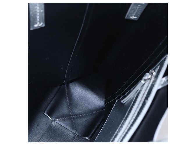 Céline CELINE Handtasche aus Leder 2-in-1 Weiß Silber Authentisch BA8030 - Ansicht 19