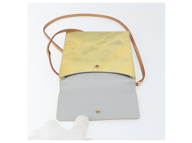 LOUIS VUITTON Borsa a spalla Kenmare Monogram Vernis Grigio M91060 LV Auth ka022 - vista 10
