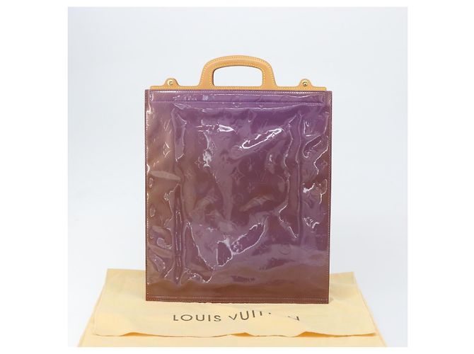 LOUIS VUITTON Borsa Tote Stanton Monogram Vernis Viola M91079 Auth BA7915 Porpora - vista 12