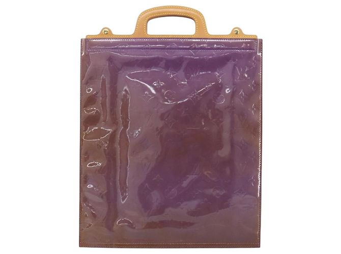 LOUIS VUITTON Borsa Tote Stanton Monogram Vernis Viola M91079 Auth BA7915 Porpora - vista 13