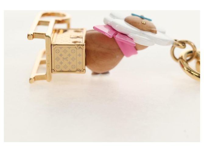 LOUIS VUITTON Portachiavi Petula Rosso Supporto per Chiavi metallo Oro M01437 Auth 145711SAM - vista 10