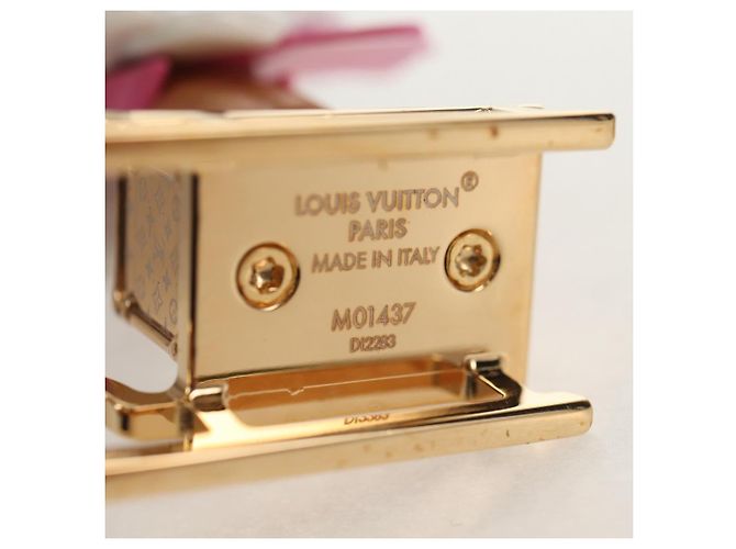 LOUIS VUITTON Portachiavi Petula Rosso Supporto per Chiavi metallo Oro M01437 Auth 145711SAM - vista 11
