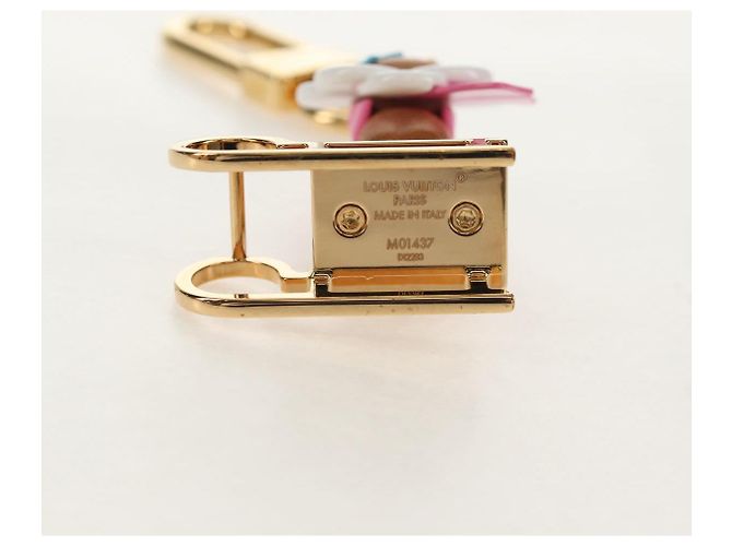 LOUIS VUITTON Portachiavi Petula Rosso Supporto per Chiavi metallo Oro M01437 Auth 145711SAM - vista 15