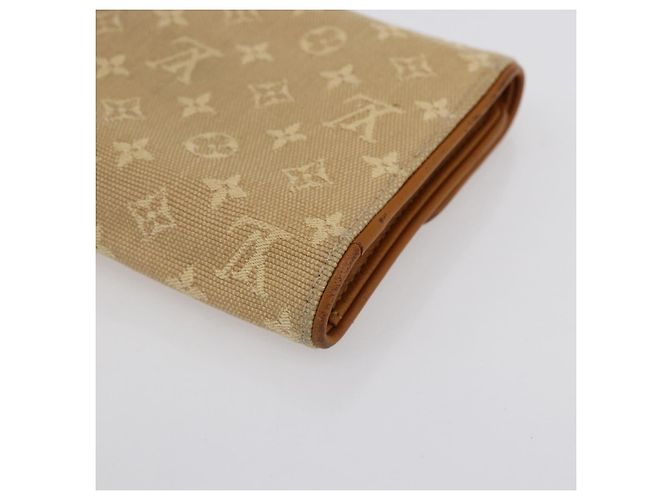 LOUIS VUITTON Monogram Mini Lin Cartera Porte Tresor Beige M92444 LV Auth bs31259 - vista 15
