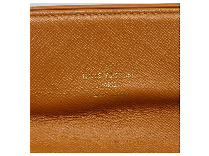 LOUIS VUITTON Monogram Mini Lin Cartera Porte Tresor Beige M92444 LV Auth bs31259 - vista 9