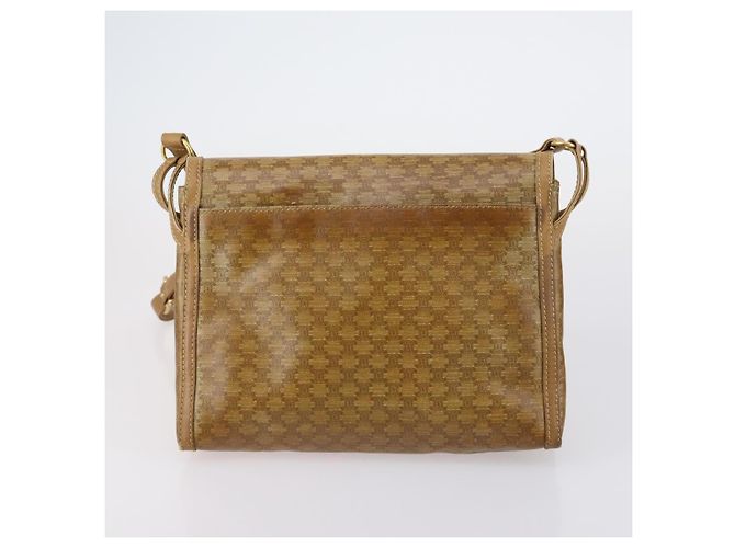 Céline Borsa a spalla in tela Macadam CELINE in pelle PVC 5 pezzi marrone beige Auth ki6173 - vista 13