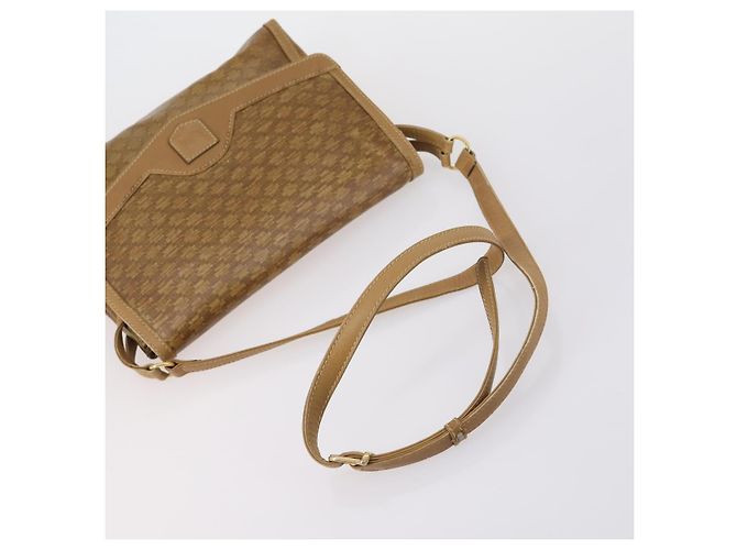Céline Borsa a spalla in tela Macadam CELINE in pelle PVC 5 pezzi marrone beige Auth ki6173 - vista 14