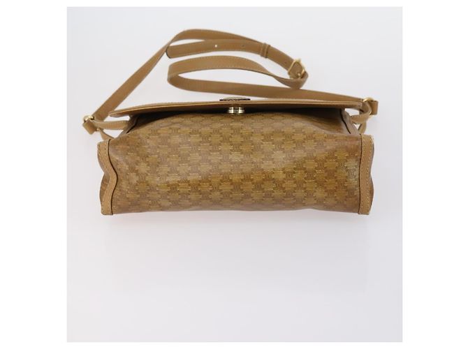 Céline Borsa a spalla in tela Macadam CELINE in pelle PVC 5 pezzi marrone beige Auth ki6173 - vista 15