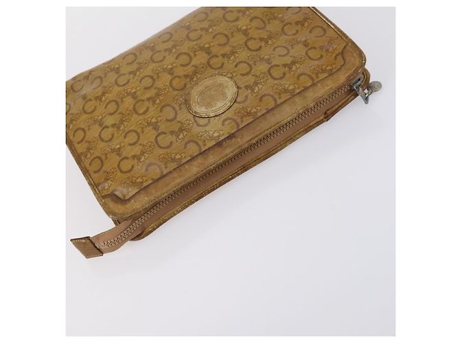 Céline Borsa a spalla in tela Macadam CELINE in pelle PVC 5 pezzi marrone beige Auth ki6173 - vista 19
