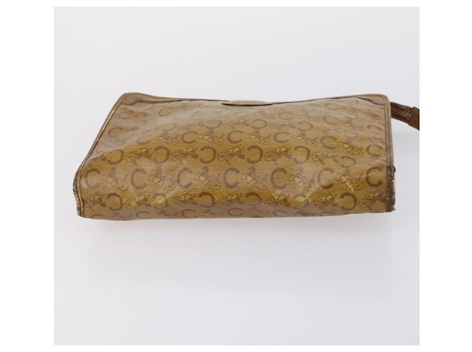 Céline Borsa a spalla in tela Macadam CELINE in pelle PVC 5 pezzi marrone beige Auth ki6173 - vista 20