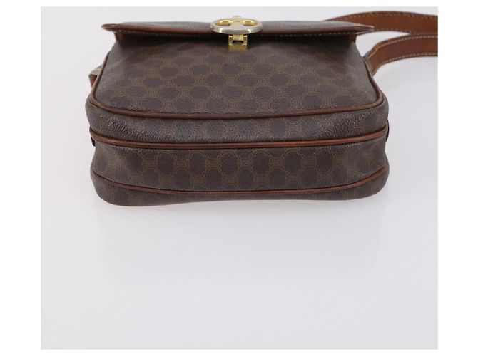 Céline Borsa a spalla in tela Macadam CELINE in pelle PVC 5 pezzi marrone beige Auth ki6173 - vista 25