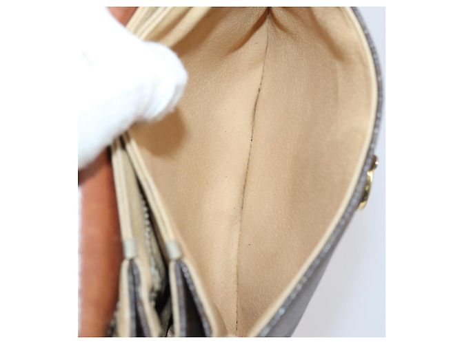 Céline Borsa a spalla in tela Macadam CELINE in pelle PVC 5 pezzi marrone beige Auth ki6173 - vista 26