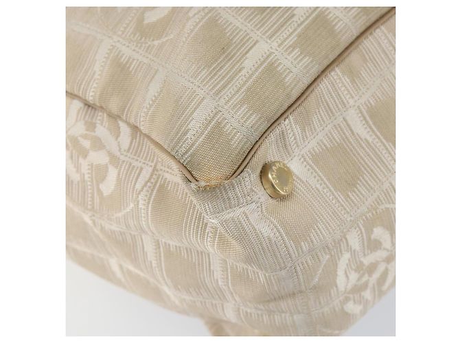 CHANEL Neue Reisetasche Nylon Beige Gold CC Auth BA7759 Golden - Ansicht 15