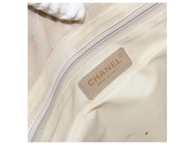 CHANEL Neue Reisetasche Nylon Beige Gold CC Auth BA7759 Golden - Ansicht 17