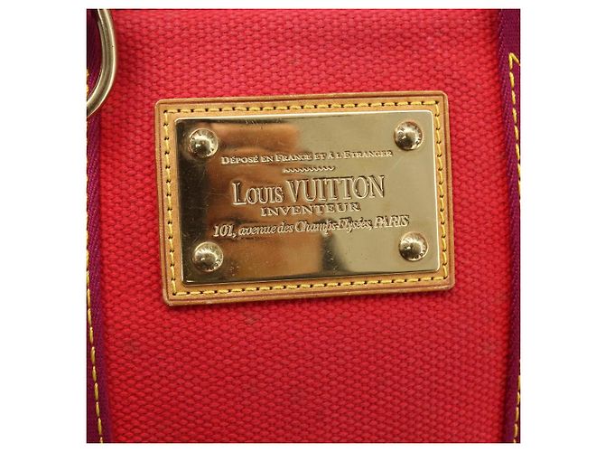 LOUIS VUITTON Antigua Kava PM Borsa Tote Canvas Rossa M40037 LV Auth ka001 Rosso - vista 17