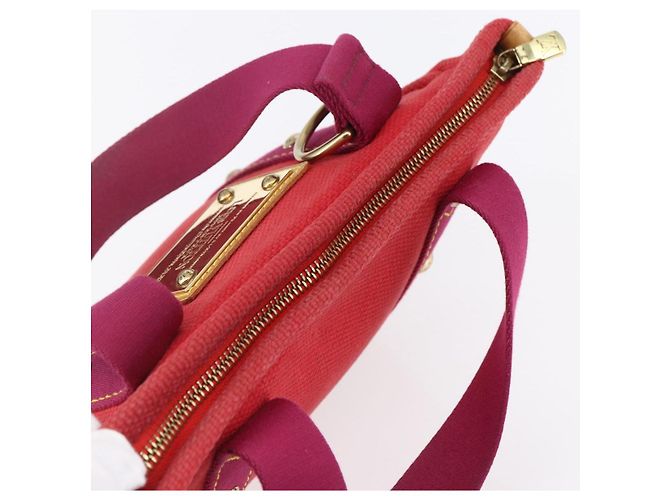 LOUIS VUITTON Antigua Kava PM Borsa Tote Canvas Rossa M40037 LV Auth ka001 Rosso - vista 6