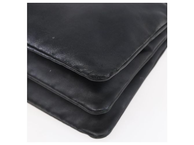 Céline Borsa a spalla Trio Small in pelle nera e oro Auth BA7683 Nero D'oro - vista 15