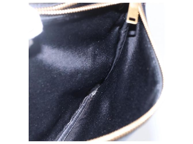 Céline Borsa a spalla Trio Small in pelle nera e oro Auth BA7683 Nero D'oro - vista 17