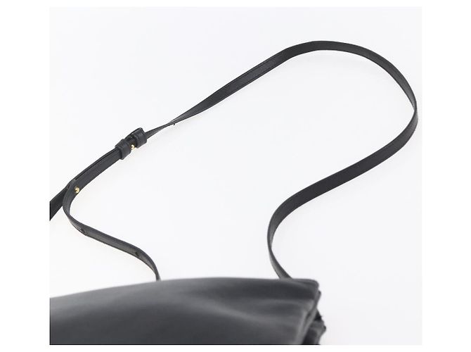 Céline Borsa a spalla Trio Small in pelle nera e oro Auth BA7683 Nero D'oro - vista 8