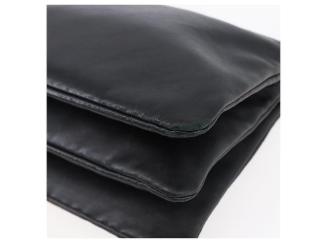 Céline Borsa a spalla Trio Small in pelle nera e oro Auth BA7683 Nero D'oro - vista 9