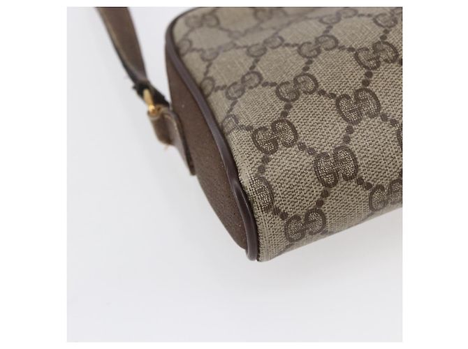 Borsa Sherry Line GG Supreme Web di GUCCI in PVC beige e oro 116 02 089 Auth BA7968 D'oro - vista 17