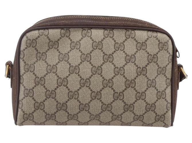 Borsa Sherry Line GG Supreme Web di GUCCI in PVC beige e oro 116 02 089 Auth BA7968 D'oro - vista 2