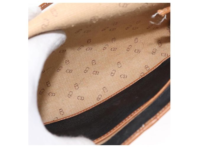 Borsa a Spalla Christian Dior Nylon Nero Oro Auth 151885 D'oro - vista 11