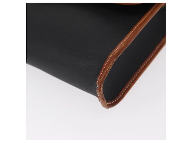 Borsa a Spalla Christian Dior Nylon Nero Oro Auth 151885 D'oro - vista 15