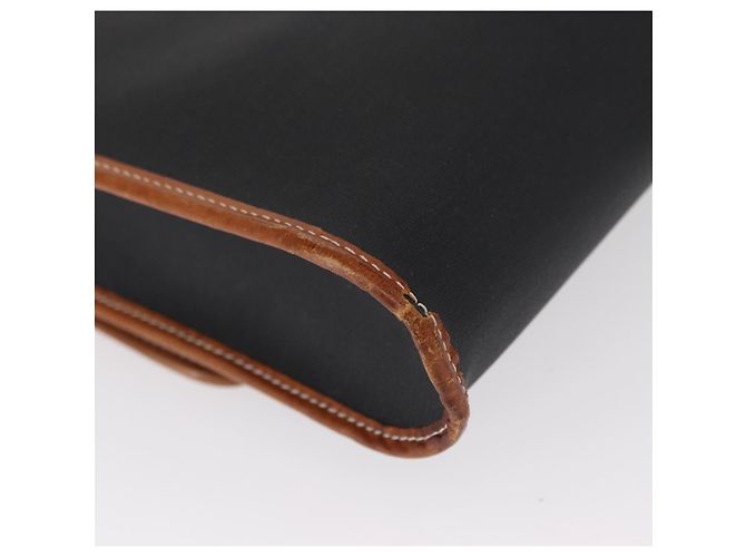 Borsa a Spalla Christian Dior Nylon Nero Oro Auth 151885 D'oro - vista 16