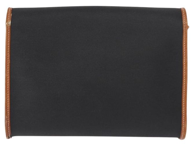 Borsa a Spalla Christian Dior Nylon Nero Oro Auth 151885 D'oro - vista 2