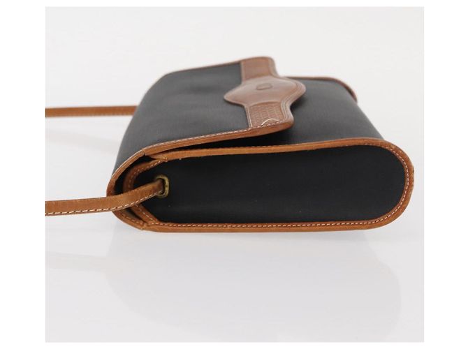 Borsa a Spalla Christian Dior Nylon Nero Oro Auth 151885 D'oro - vista 4