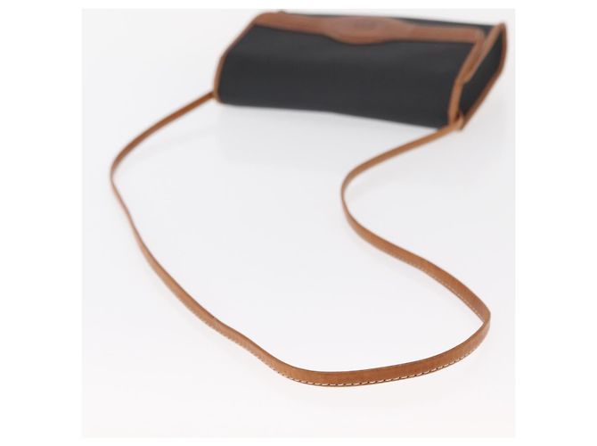 Borsa a Spalla Christian Dior Nylon Nero Oro Auth 151885 D'oro - vista 7