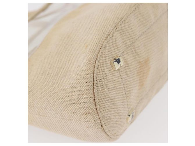 Borsa a Mano PRADA in Vinile Trasparente Beige Auth bs30723 - vista 15