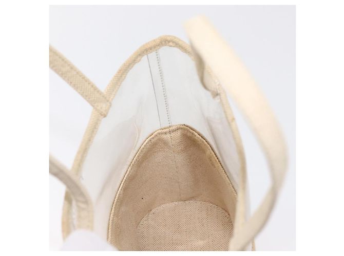 Borsa a Mano PRADA in Vinile Trasparente Beige Auth bs30723 - vista 19
