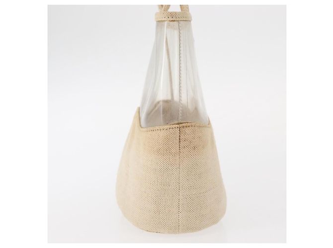 Borsa a Mano PRADA in Vinile Trasparente Beige Auth bs30723 - vista 4