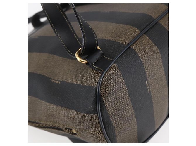 Pequin FENDI Pecan Canvas Rucksack Braun Schwarz Auth bs30797 - Ansicht 10