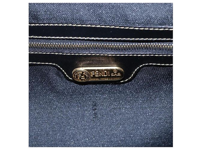 Pequin FENDI Pecan Canvas Rucksack Braun Schwarz Auth bs30797 - Ansicht 18
