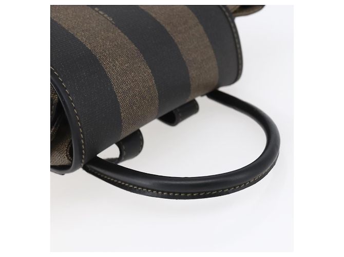 Pequin FENDI Pecan Canvas Rucksack Braun Schwarz Auth bs30797 - Ansicht 7