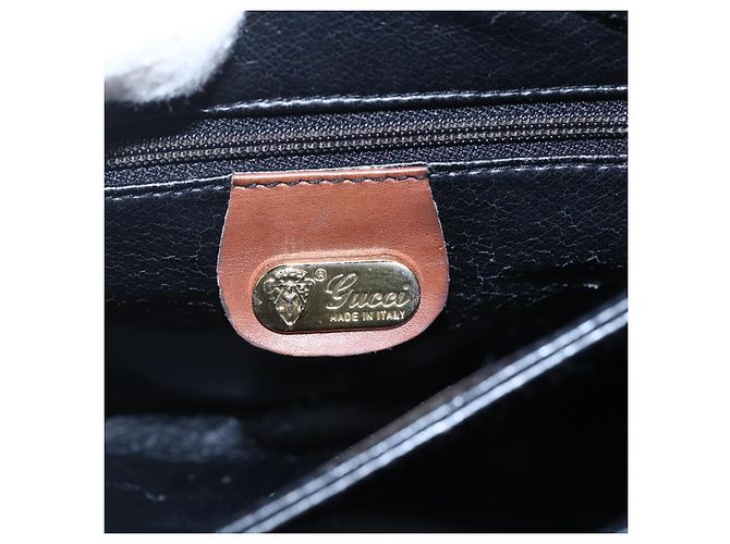 Gucci Borsa a Spalla Micro GG Supreme PVC Nero Oro 007 92 5548 Auth ep11795 D'oro - vista 18