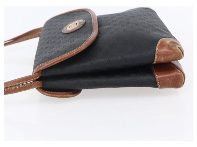 Gucci Borsa a Spalla Micro GG Supreme PVC Nero Oro 007 92 5548 Auth ep11795 D'oro - vista 3