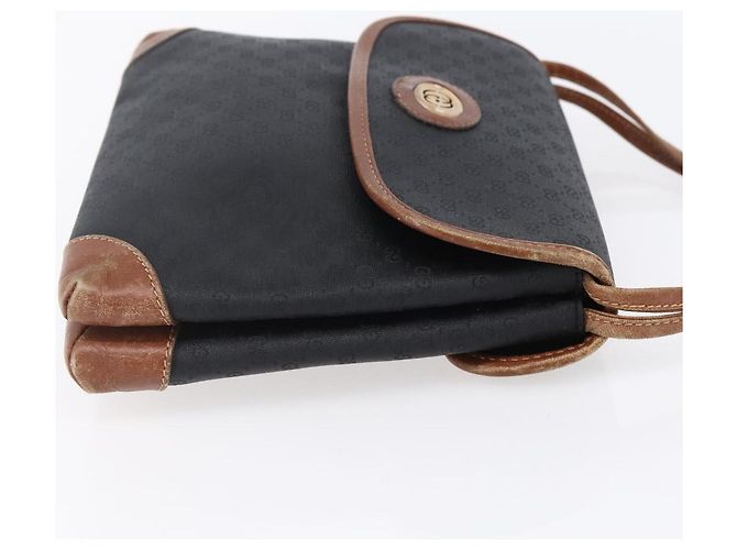 Gucci Borsa a Spalla Micro GG Supreme PVC Nero Oro 007 92 5548 Auth ep11795 D'oro - vista 4