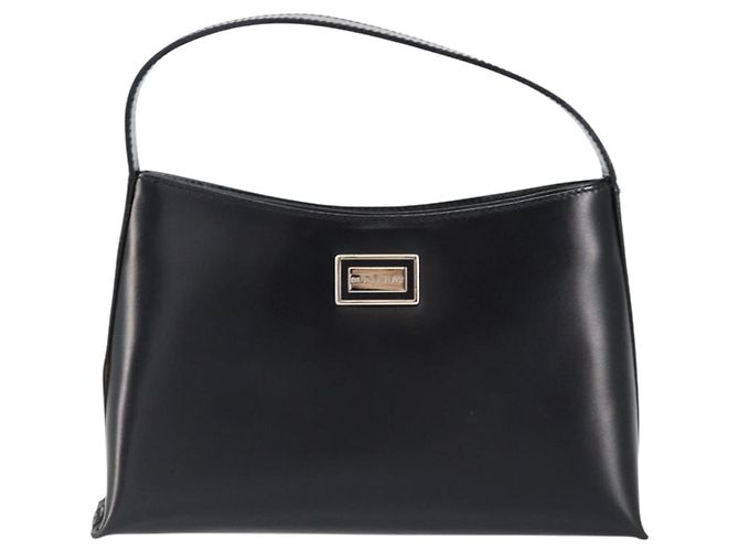 Borsa a mano in pelle nera e argento autentica BA7572 di BURBERRY Nero - vista 13
