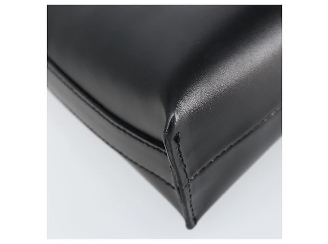 Borsa a mano in pelle nera e argento autentica BA7572 di BURBERRY Nero - vista 16