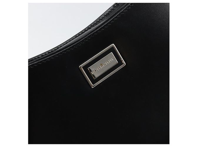 Borsa a mano in pelle nera e argento autentica BA7572 di BURBERRY Nero - vista 17