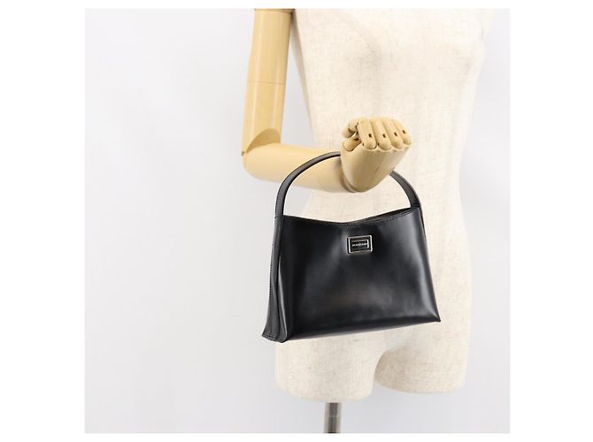 Borsa a mano in pelle nera e argento autentica BA7572 di BURBERRY Nero - vista 22